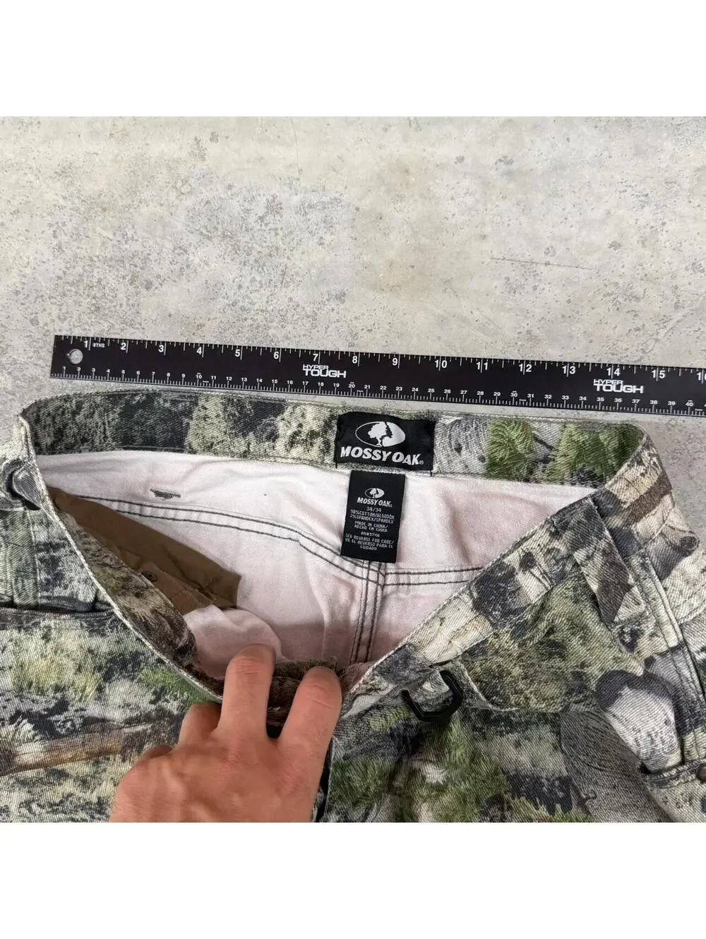 vintage mossy oak realtree camo relaxed baggy fit cargo pants size 34 x 34